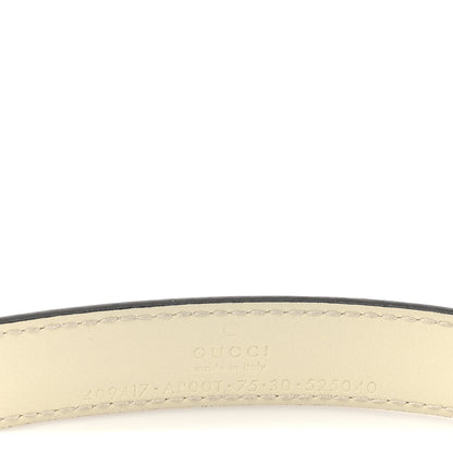 Gucci Plutone Calfskin Double G 20mm Belt 75 30 Mystic White 4 of 7