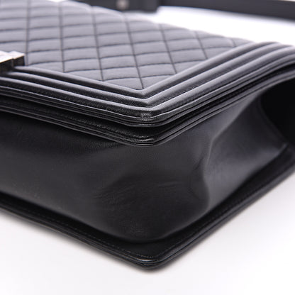 Chanel Lambskin Quilted New Medium Boy Flap Black 9 of 10