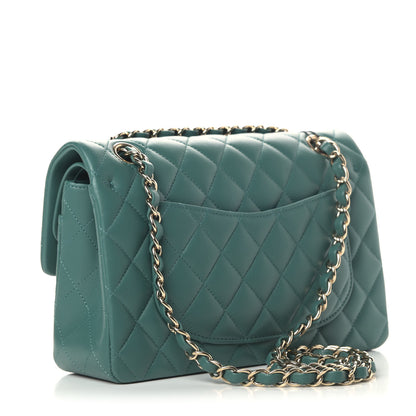 Chanel Lambskin Quilted Small Double Flap Green 2 of 6