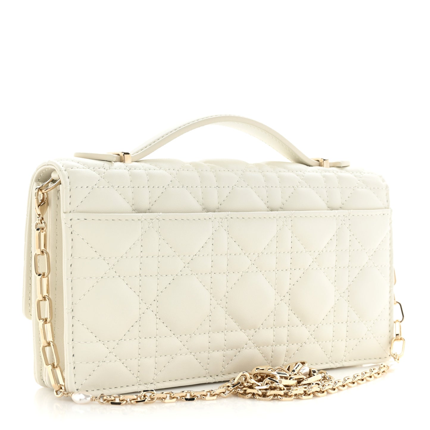 Lambskin Cannage Mini My Dior Bag Latte