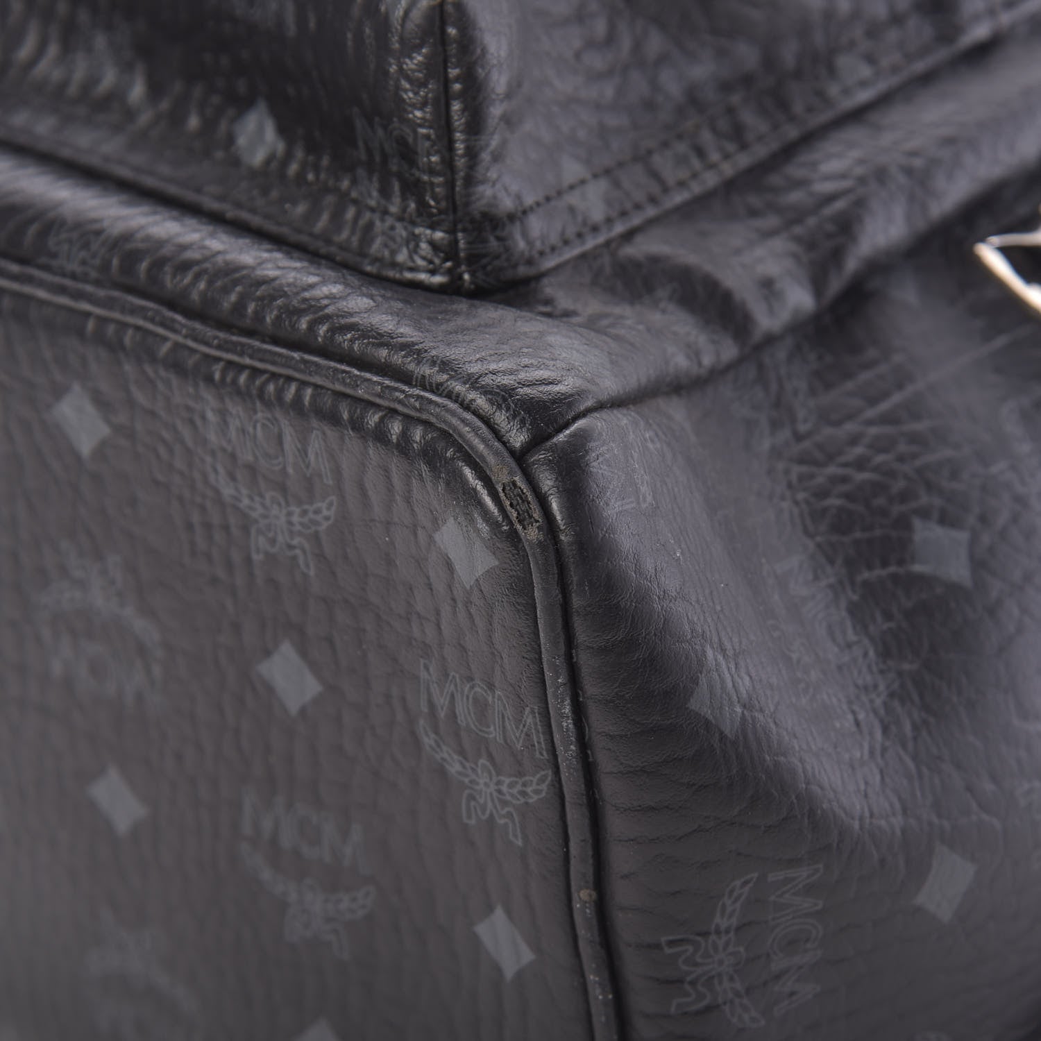 MCM Visetos Medium Side Studs Stark Backpack Black 15 of 18