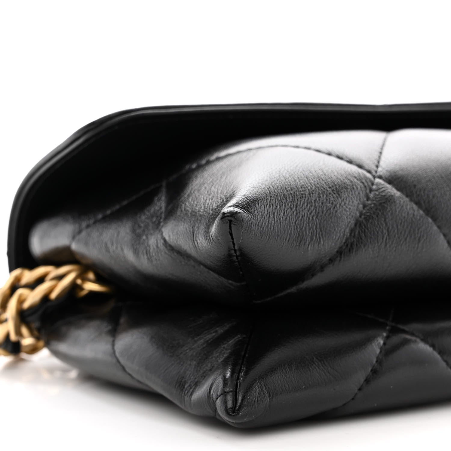 Chanel Lambskin Quilted Chanel 19 Flap Clutch Black 11 of 12