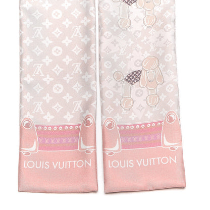 Louis Vuitton Silk Monogram Poodle Animalle Bandeau Rose Pale 3 of 5