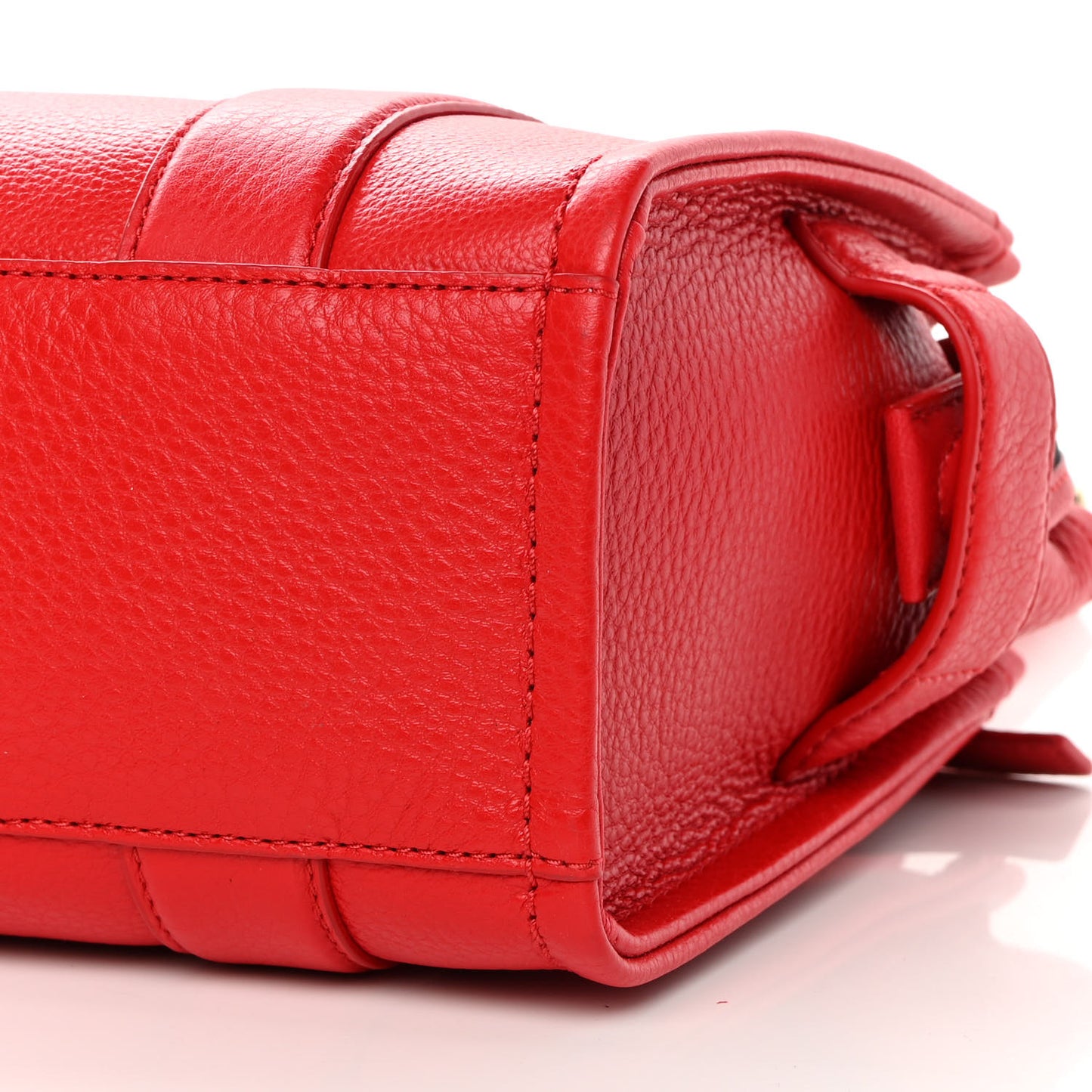 Grained Calfskin Small The Tote Bag Red