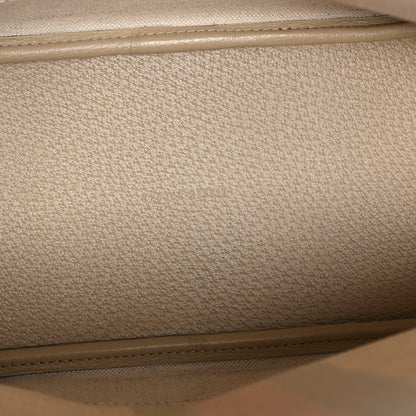 Gucci GG Supreme Monogram Textured Dollar Calfskin Web Small Ophidia Tote Beige Mystic White Oatmeal 7 of 10