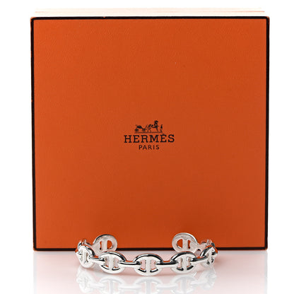 Hermes Sterling Silver MM Chaine d'Ancre Enchainee Cuff Bracelet SH 4 of 4