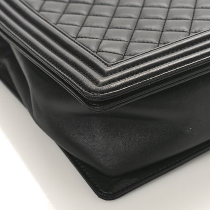 Chanel Lambskin Quilted Large Boy Flap Black 8 of 14