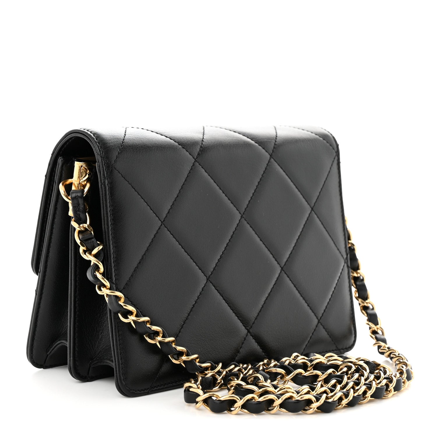 Chanel Calfskin Strass Quilted Mini Flap Black 3 of 10