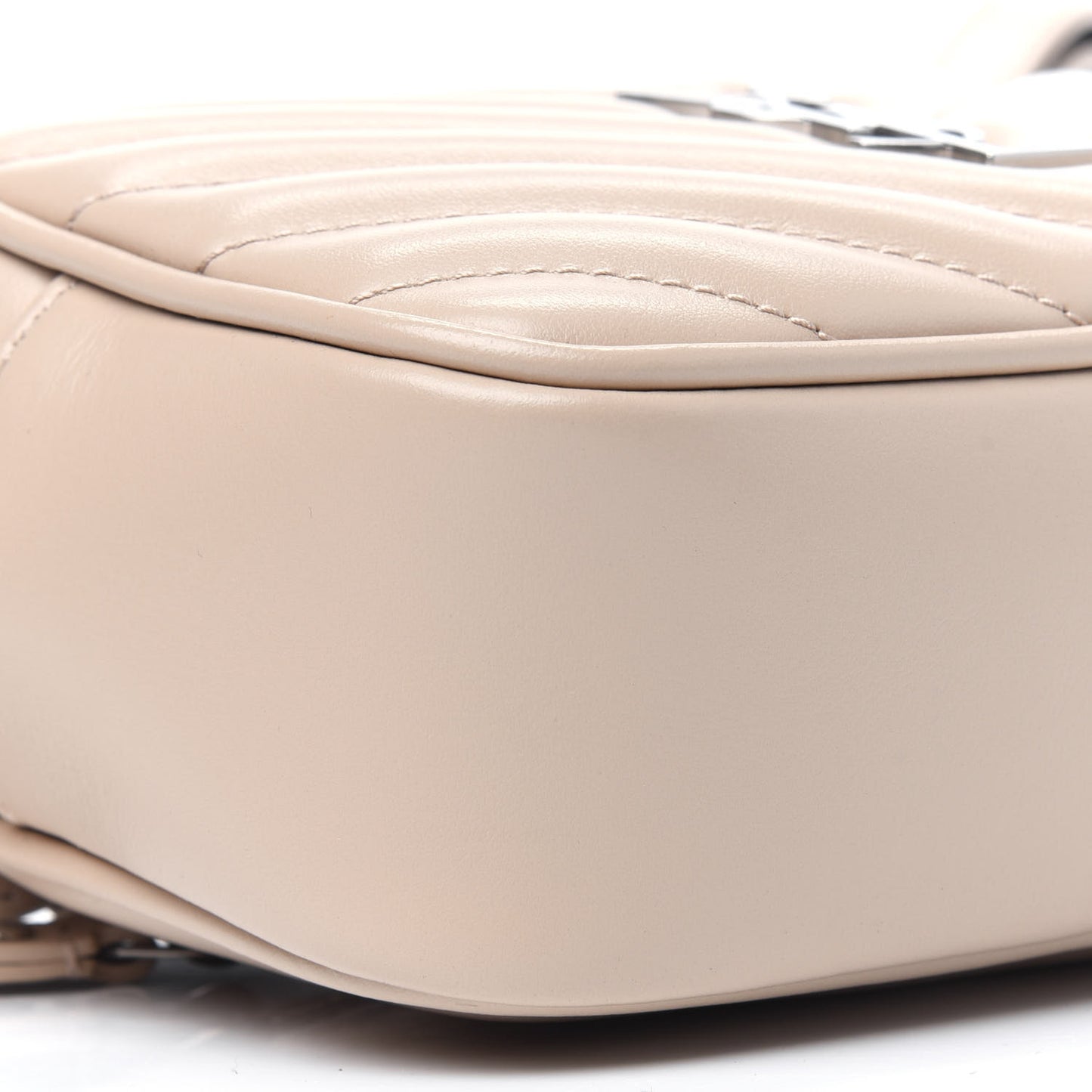 Calfskin Matelasse Monogram Lou Belt Bag Nude Powder