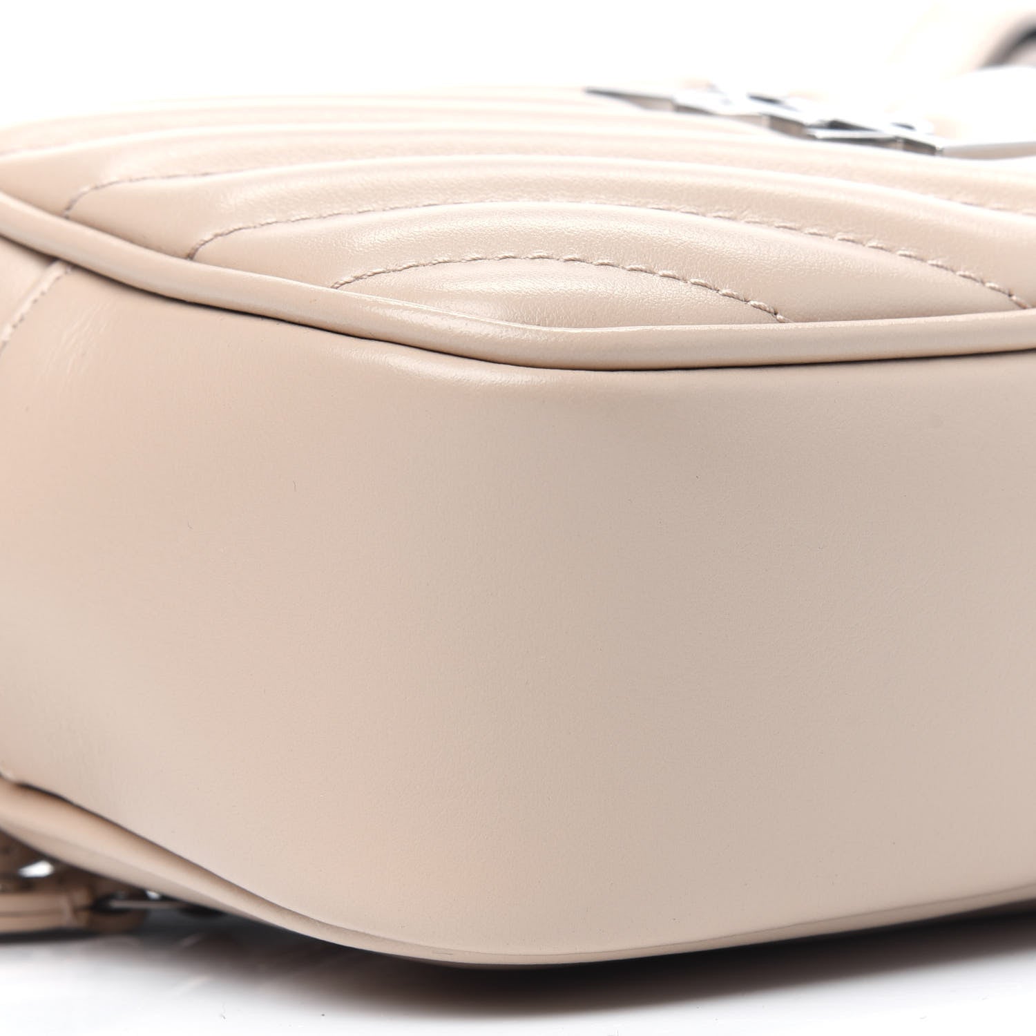 Saint Laurent Calfskin Matelasse Monogram Lou Belt Bag Nude Powder 19 of 25