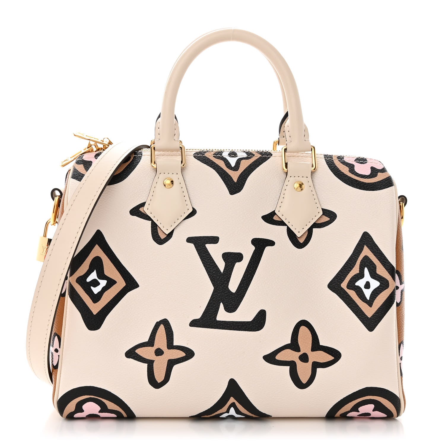 Louis Vuitton Monogram Giant Wild At Heart Speedy Bandouliere 25 Creme 1 of 10