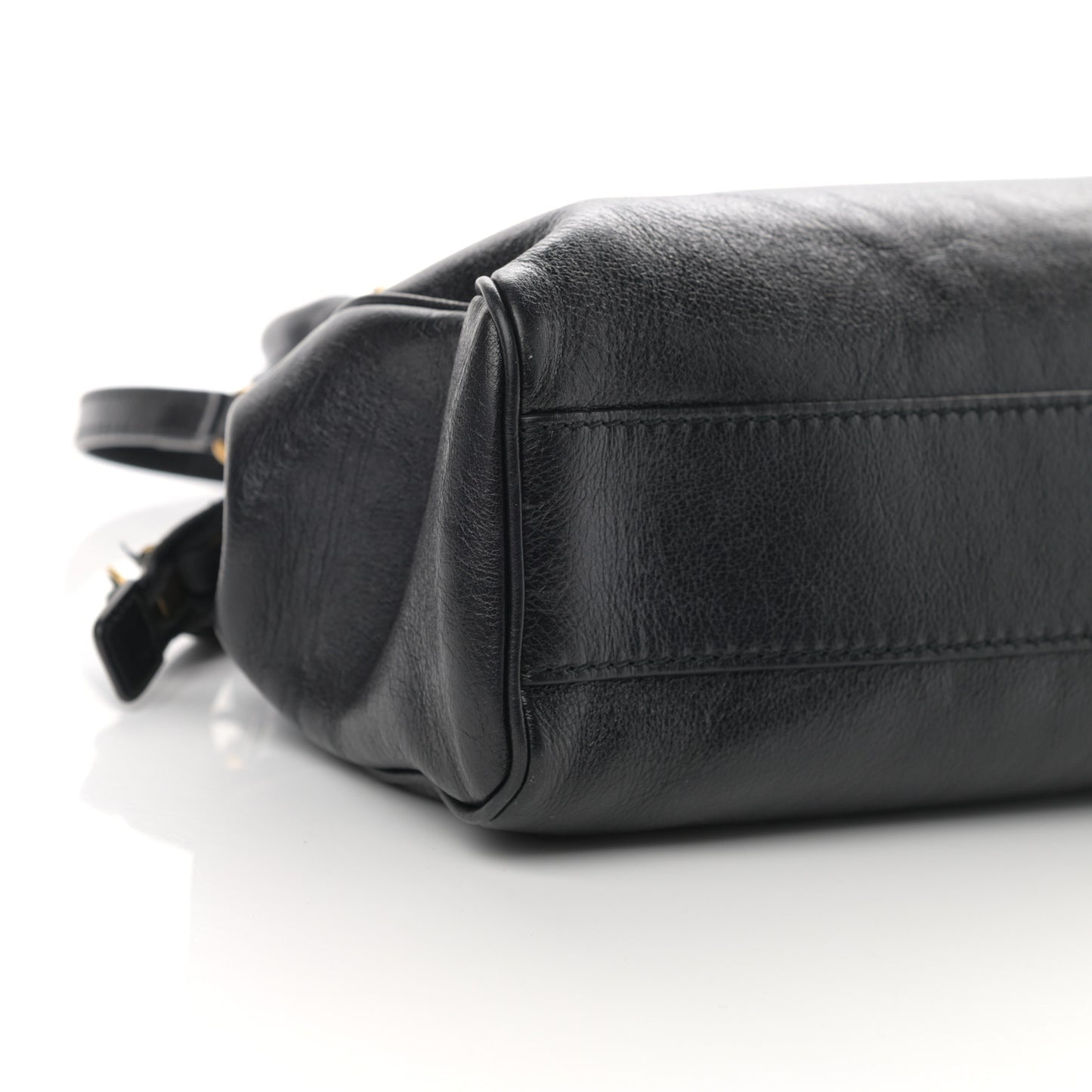 Calfskin Medium Re(Belle) Top Handle Bag Black