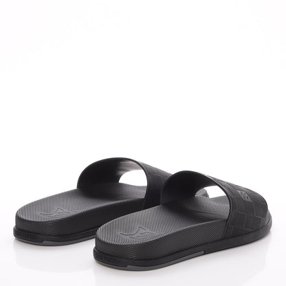 Louis Vuitton Rubber Damier Mens Waterfront Mules 6 Black 4 of 10