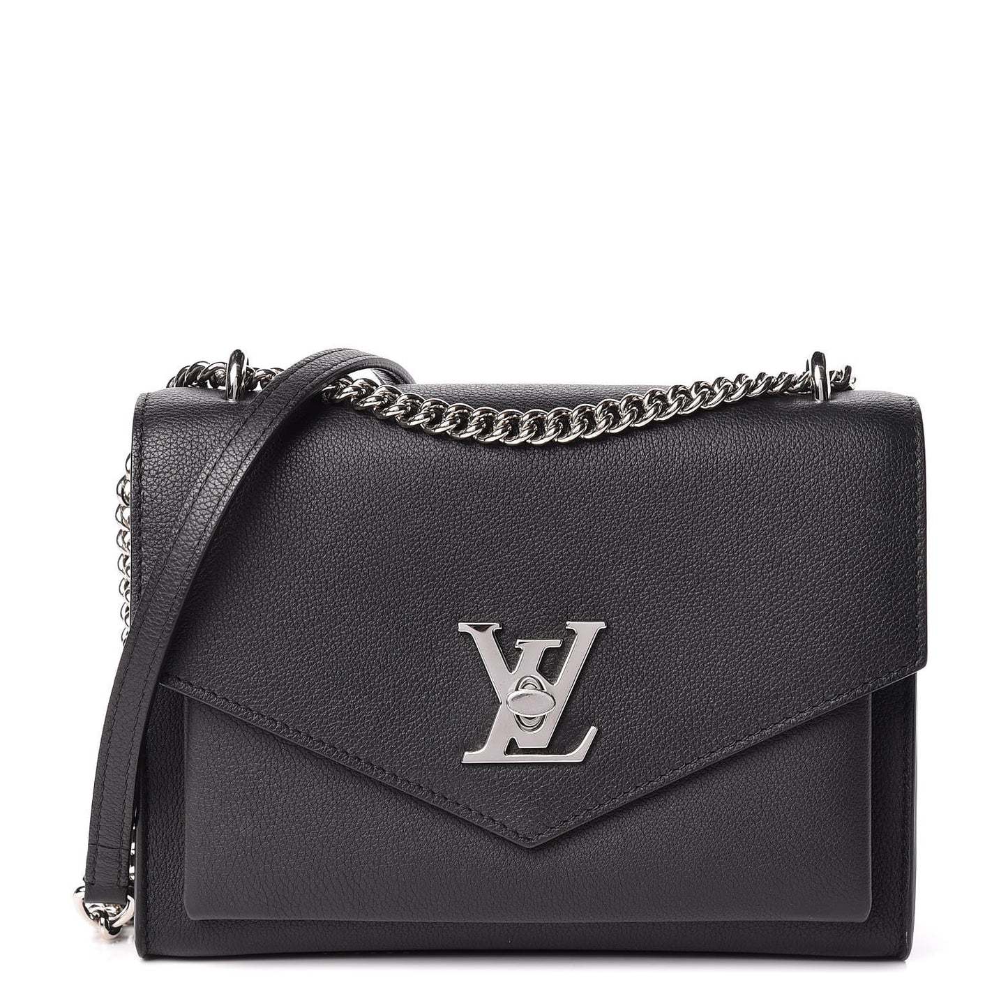 Soft Calfskin My Lockme Chain Bag BB Black