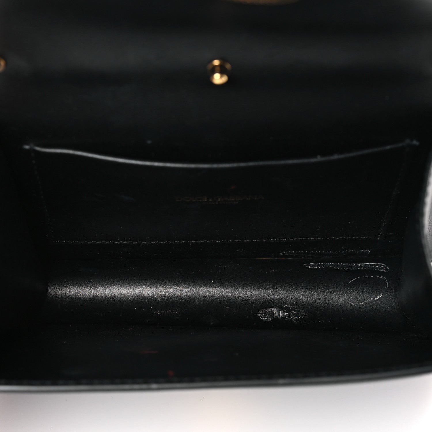 Dolce & Gabbana Smooth Calfskin Small Devotion Envelope Top Handle Bag Black 5 of 9