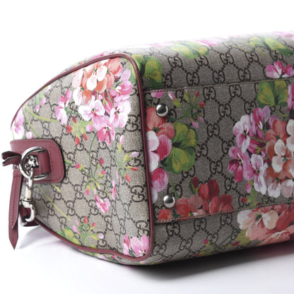 Gucci GG Supreme Monogram Blooms Medium Boston Beige Multicolor Dry Rose 6 of 11