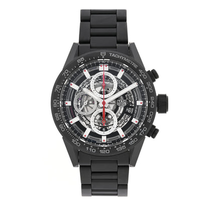 Tag Heuer Ceramic 43mm Carrera Calibre Chronograph Automatic Watch Black CAR2090 1 of 5