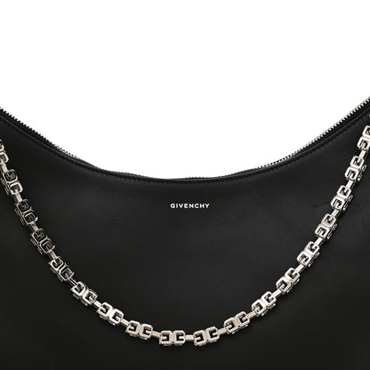 Givenchy Smooth Calfskin Medium Moon Cut Out Shoulder Bag Black 8 of 13