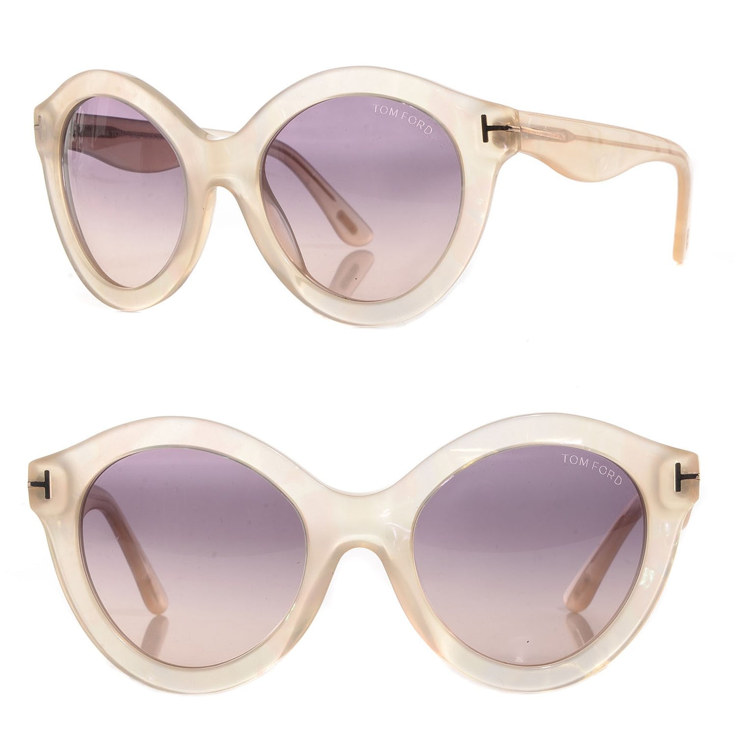 Chiara Round Sunglasses TF359 Pearl Opal Yellow