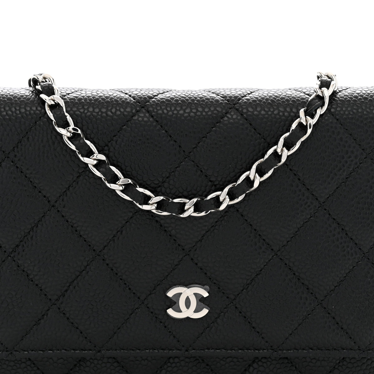 Chanel Caviar Quilted Wallet on Chain WOC Black 8 of 11