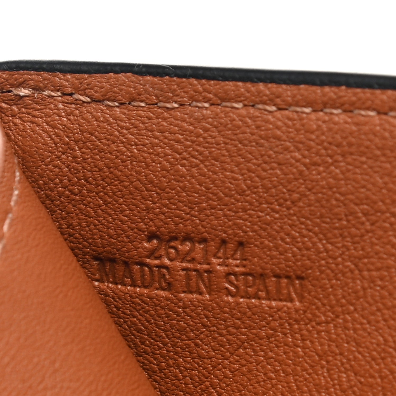 Loewe Pebble Grain Calfskin Anagram Small Vertical Wallet Tan 7 of 11