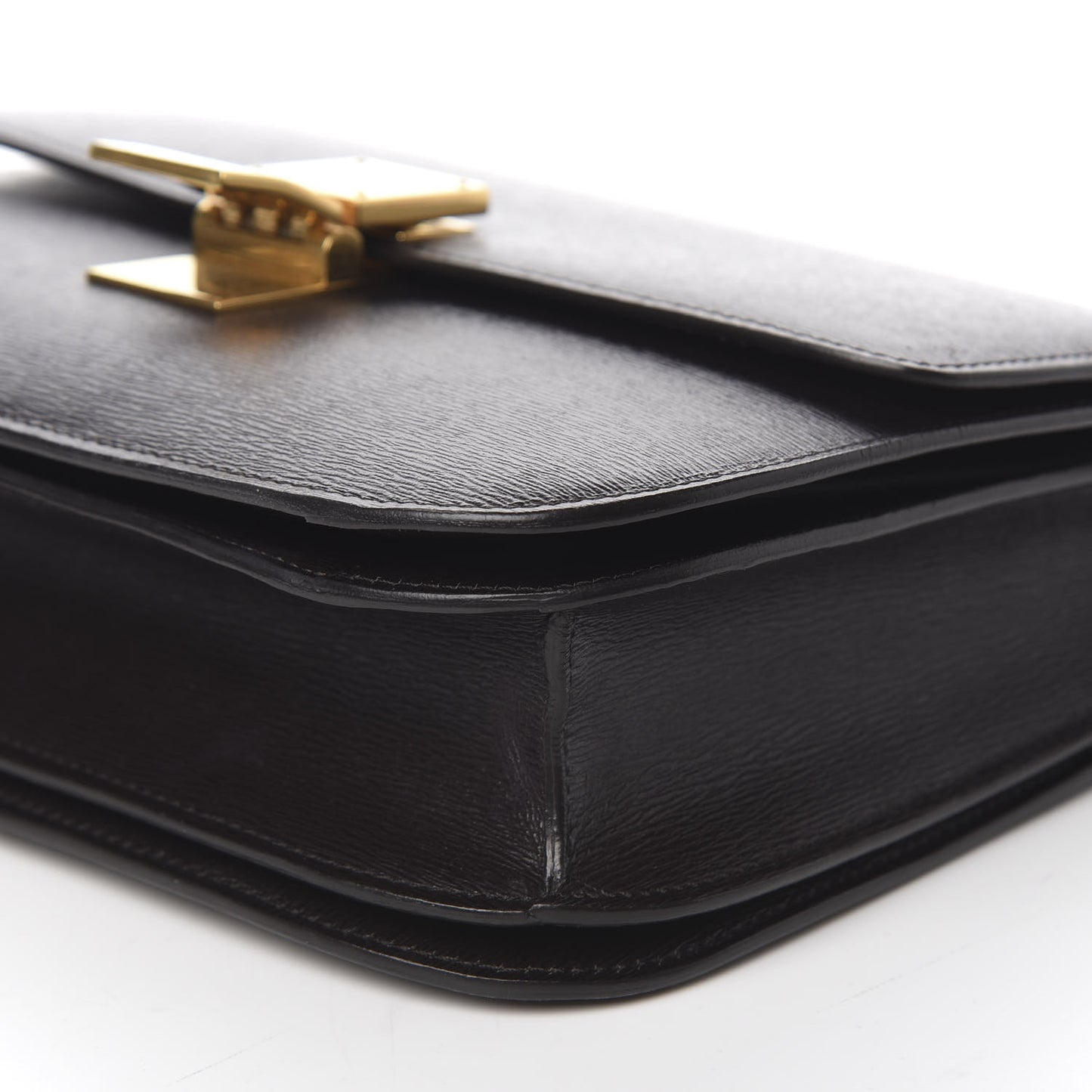 Liege Calfskin Medium Classic Box Flap Bag Black