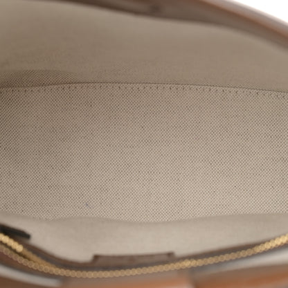 Gucci GG Supreme Monogram Azalea Calfskin Retro Interlocking G Chain Shoulder Bag Beige Ebony Brown Sugar 5 of 10