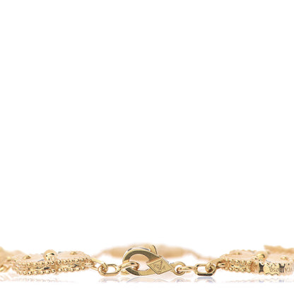 Van Cleef & Arpels 18K Yellow Gold 5 Motifs Guilloche Vintage Alhambra Bracelet 4 of 7
