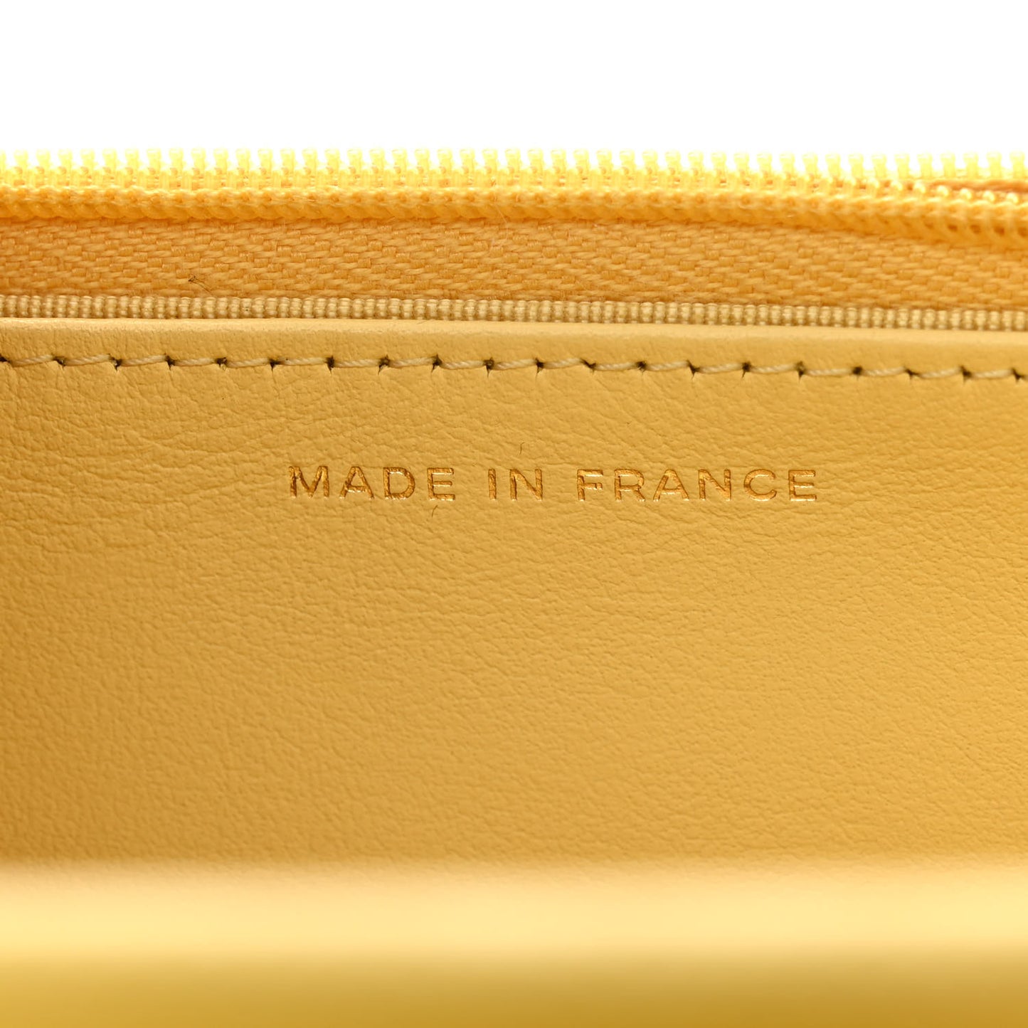Caviar Quilted Wallet on Chain WOC Yellow