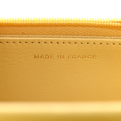 Chanel Caviar Quilted Wallet on Chain WOC Yellow 7 of 13