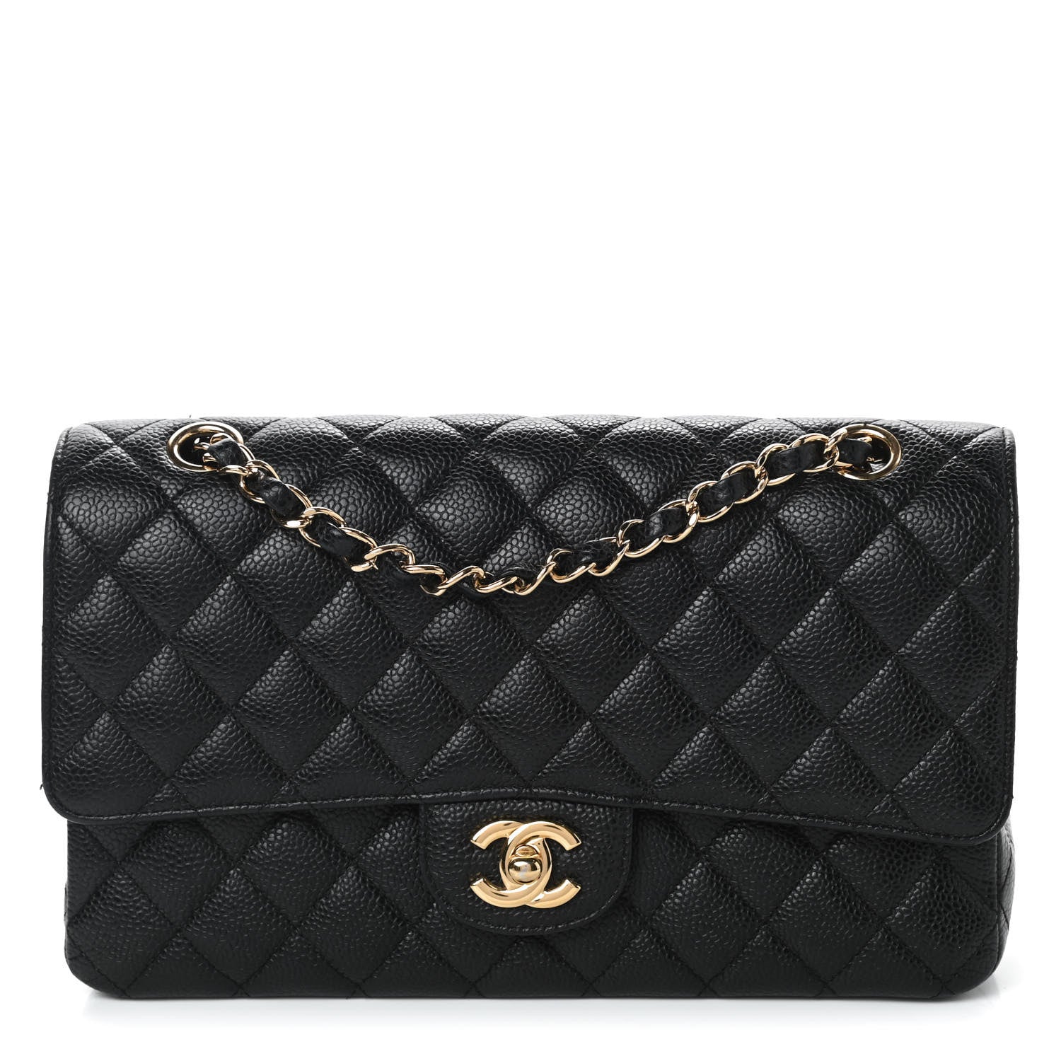 Chanel Caviar Quilted Medium Double Flap Black 1 of 12