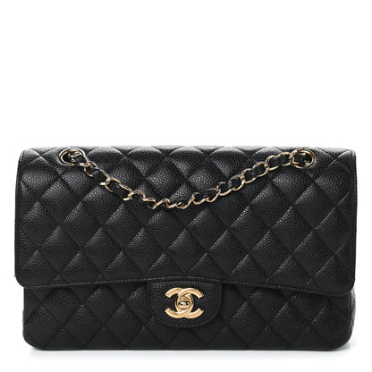 Chanel Caviar Quilted Medium Double Flap Black 1 of 12