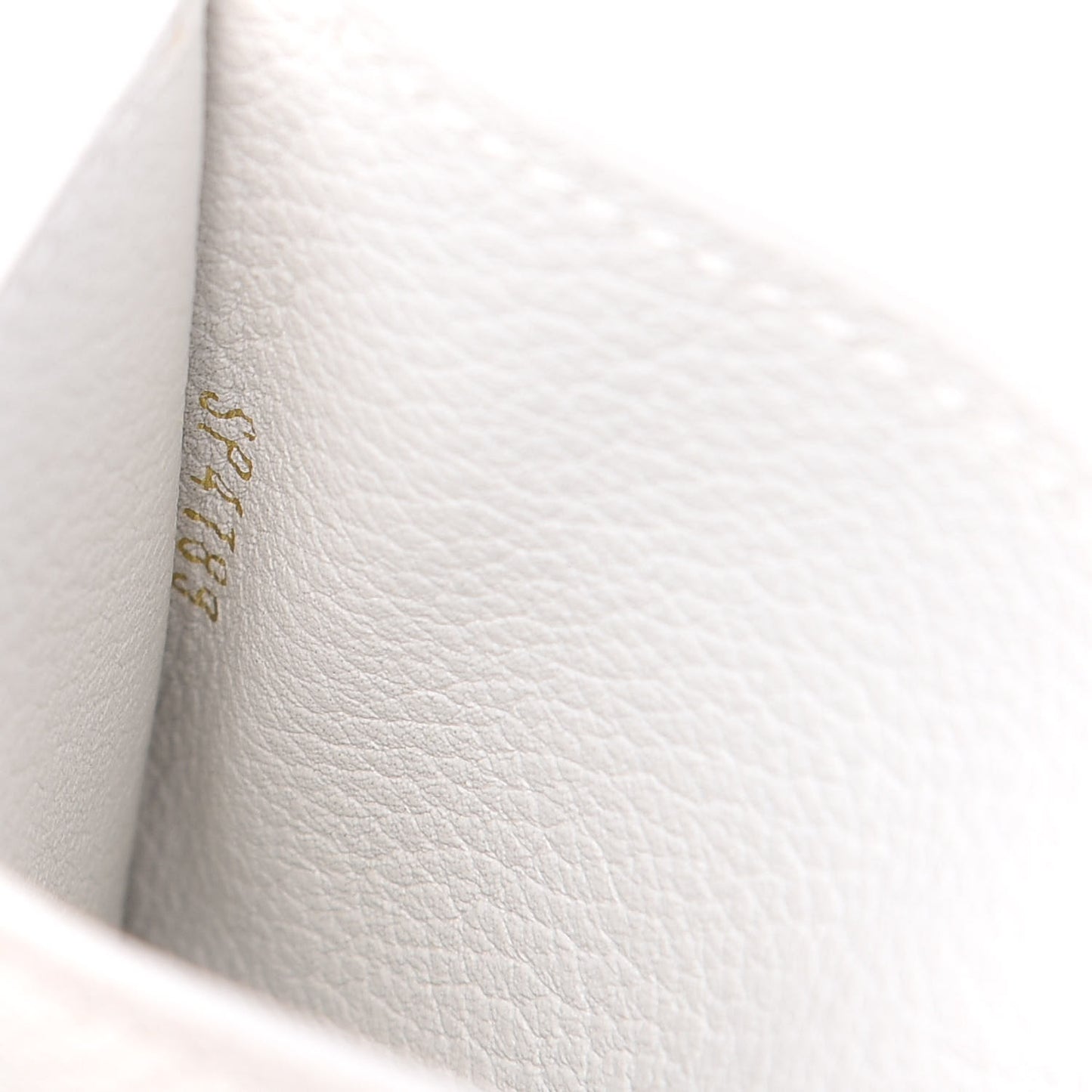 Calfskin Lockme Card Holder White