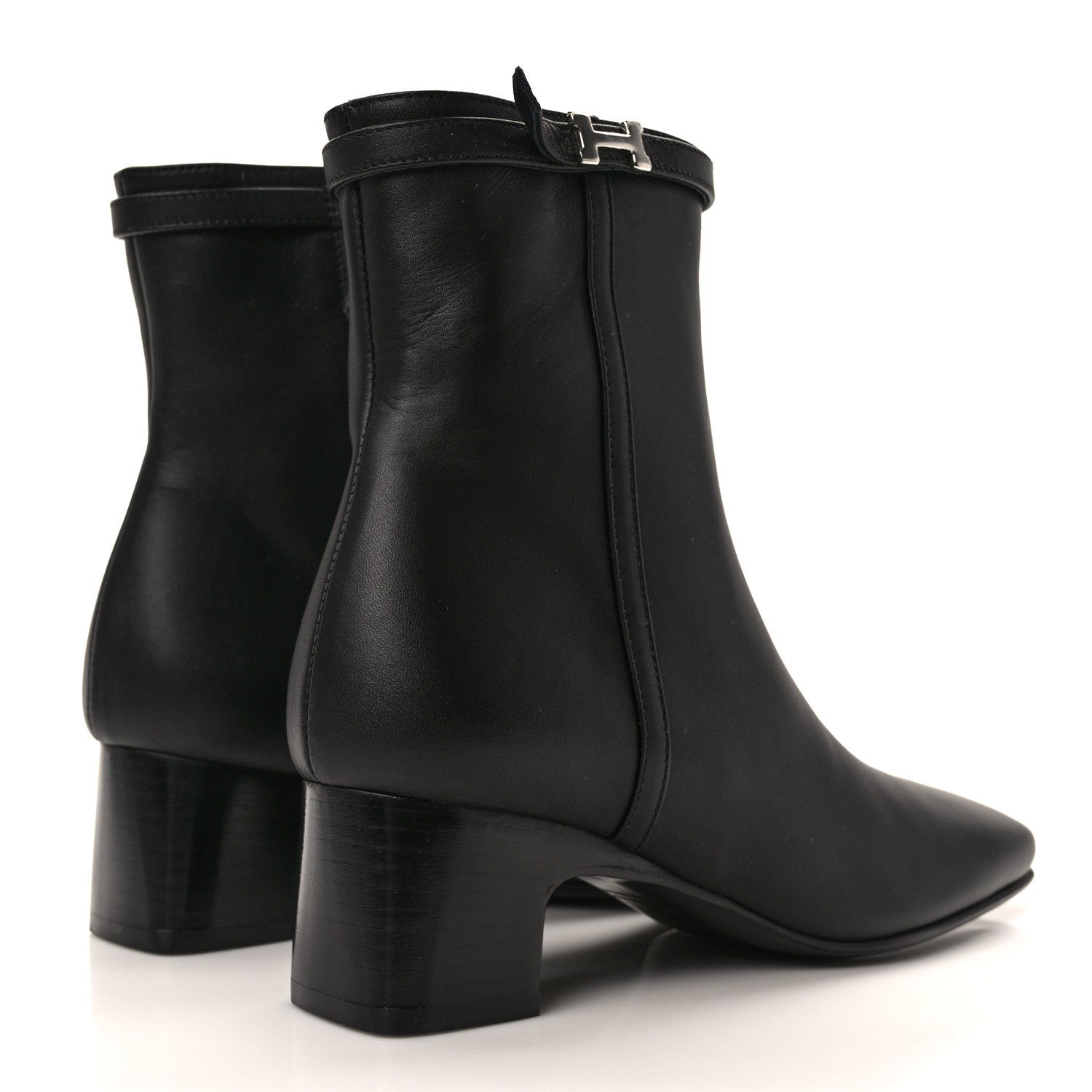 Hermes Calfskin Hommage Ankle Boots 37 Black 4 of 8