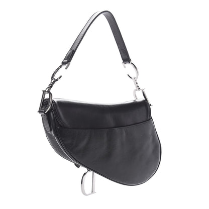 Christian Dior Calfskin Saddle Bag Black 3 of 10