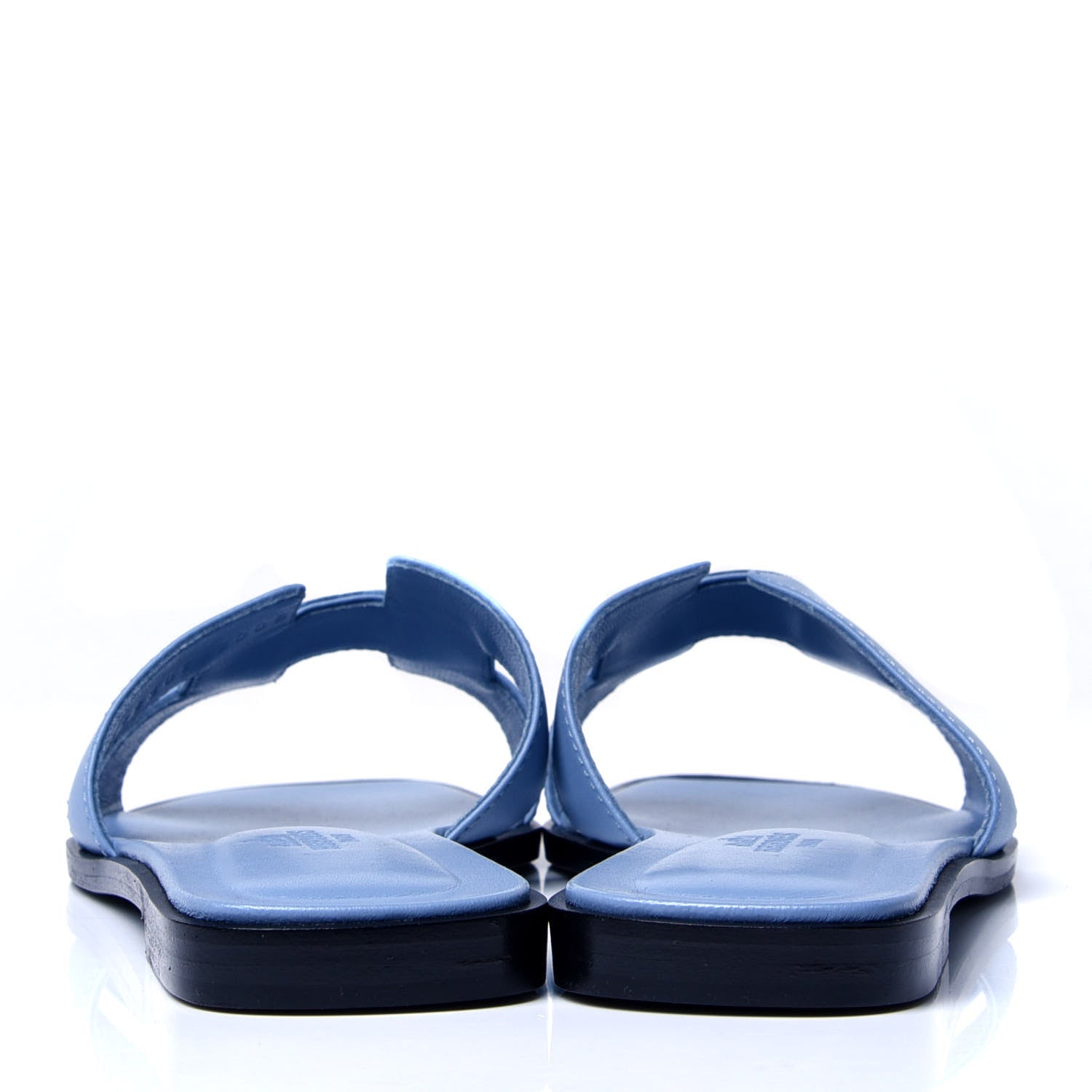Hermes Box Calfskin Oran Sandals 35.5 Bleu Bleuet 4 of 6