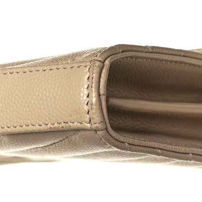 Saint Laurent Grain De Poudre Matelasse Chevron Monogram Chain Wallet Nude Powder 9 of 9