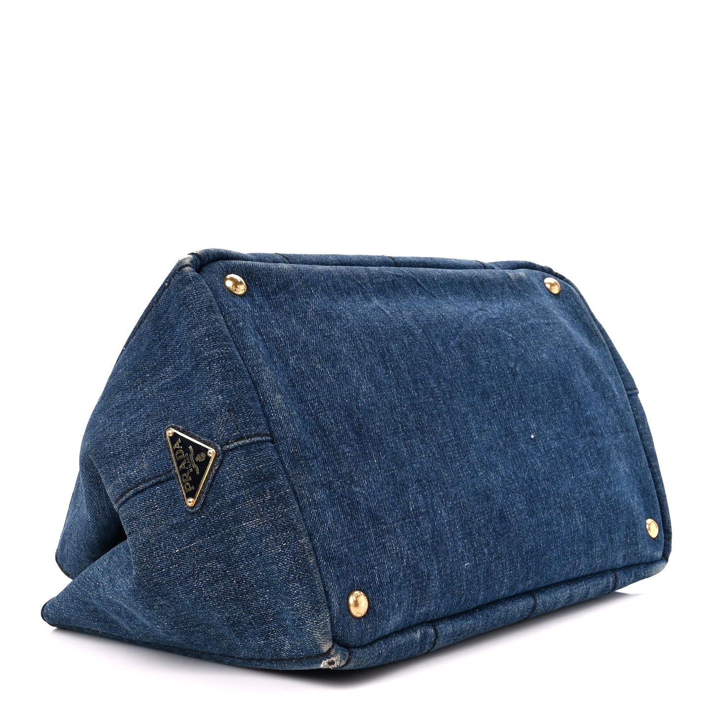 Denim Logo Tote Bleu
