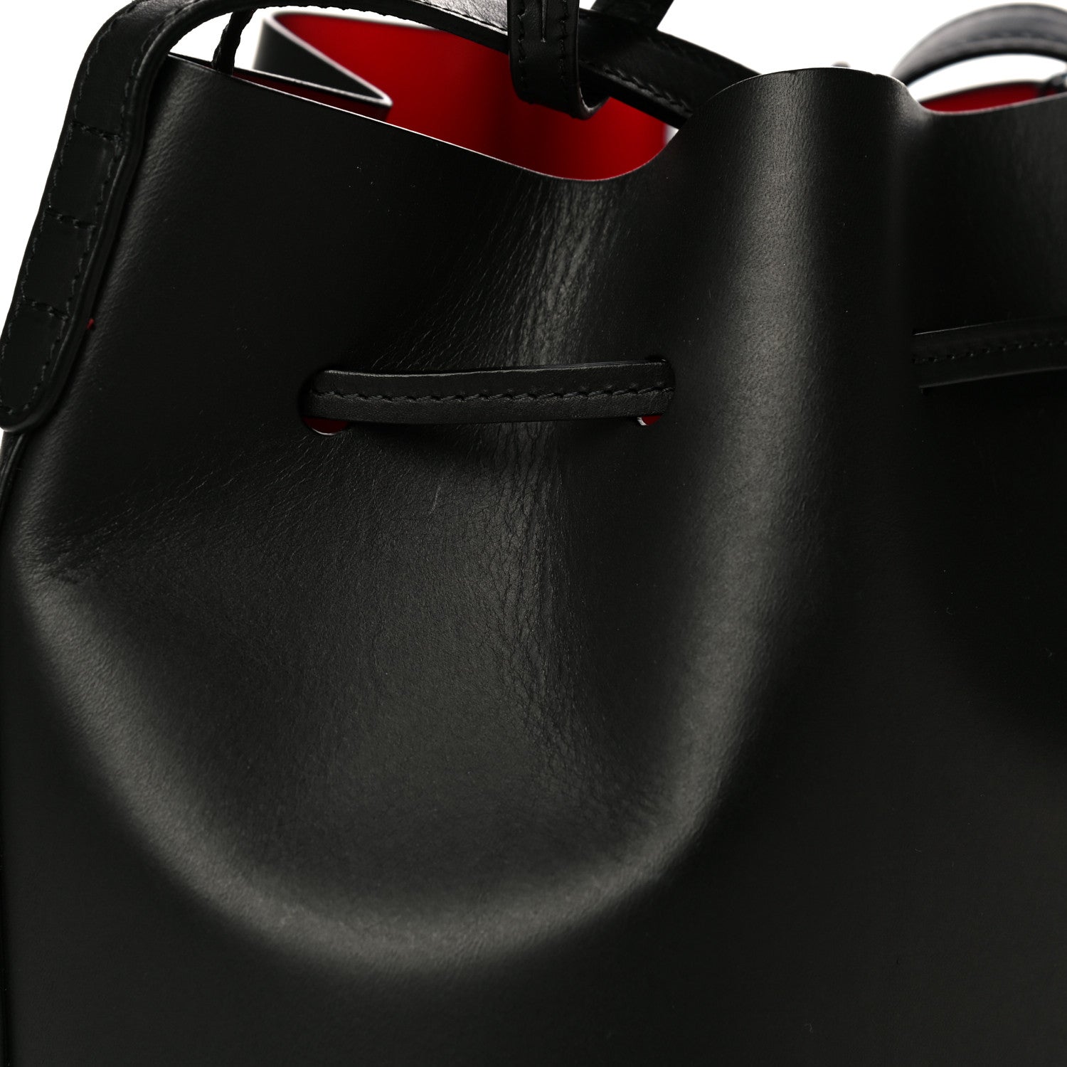 Mansur Gavriel Vegetable Tanned Calfskin Bucket Bag Black Flamma 13 of 14