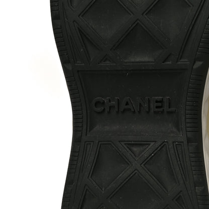 Chanel Fabric Calfskin Suede CC Sneakers 41 Ivory Black 14 of 15