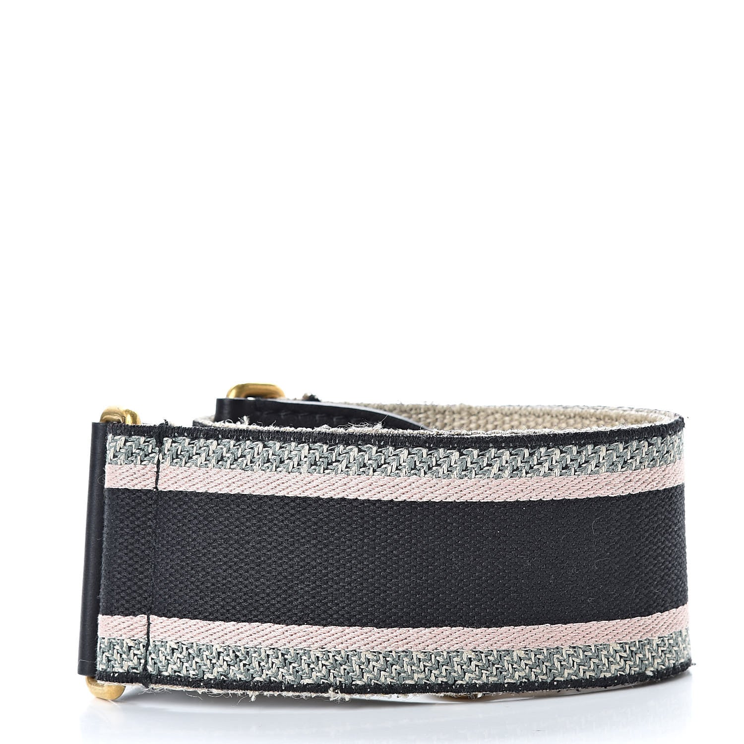 Christian Dior Canvas Embroidered Shoulder Strap Rose Multicolor 2 of 5