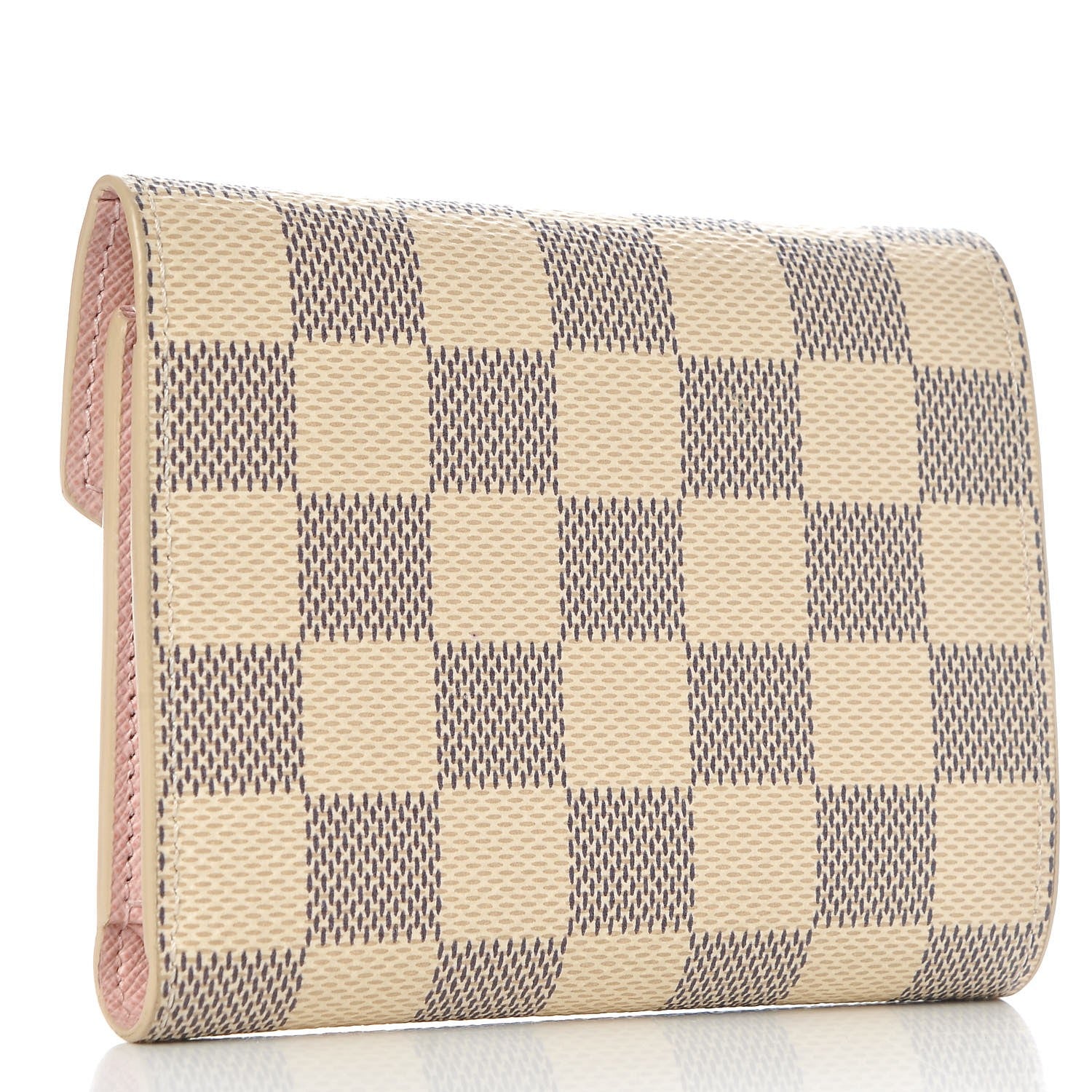 Louis Vuitton Damier Azur Victorine Wallet Rose Ballerine 3 of 7