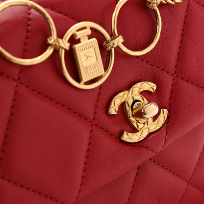 Chanel Calfskin Quilted Mini Charms Flap Red 12 of 13