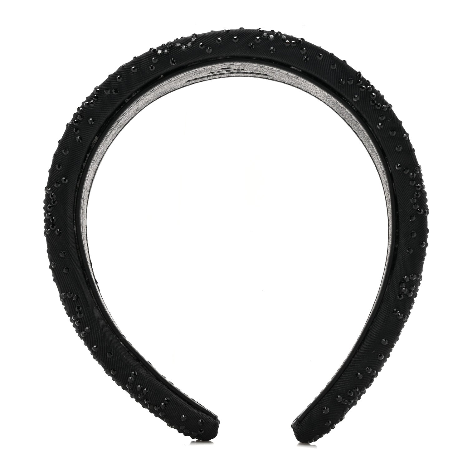Gucci Moiret GG Crystal Minirich Headband Black Crystal 1 of 5