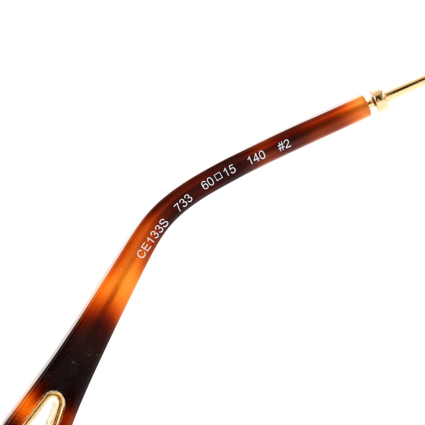 Poppy Cutout Square Sunglasses CE133S Gold Brown