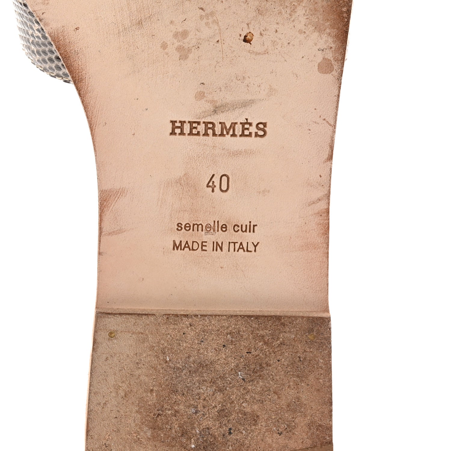 Hermes Lizard Oran Sandals 40 Ombre 7 of 10