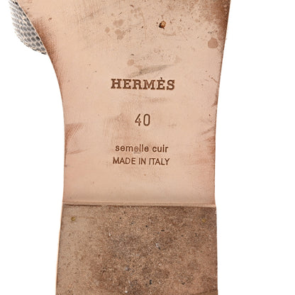 Hermes Lizard Oran Sandals 40 Ombre 7 of 10