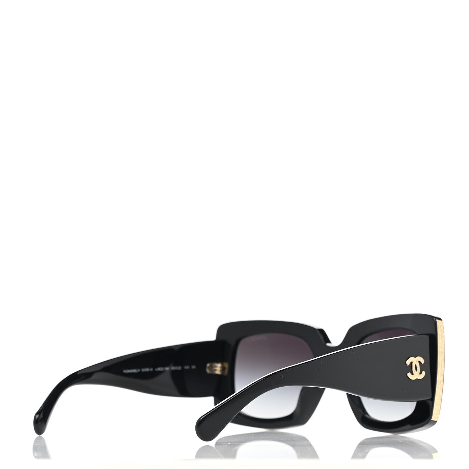 Chanel Acetate Rectangle Sunglasses 5435 Black 4 of 8