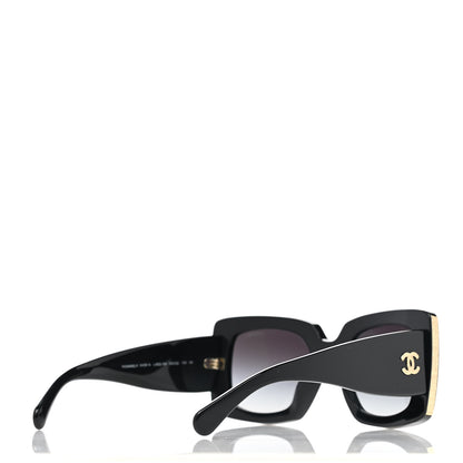 Chanel Acetate Rectangle Sunglasses 5435 Black 4 of 8