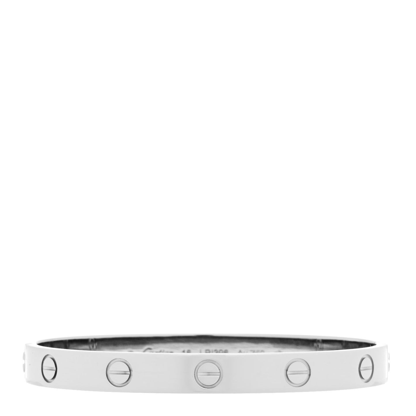 18K White Gold LOVE Bracelet 16